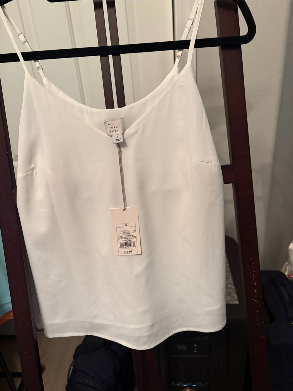 a new day White Adjustable Strap Cami